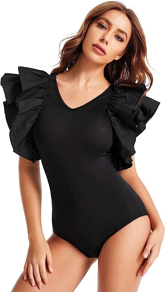 Ruffle Sleeve Bodysuit | Amazon (US)