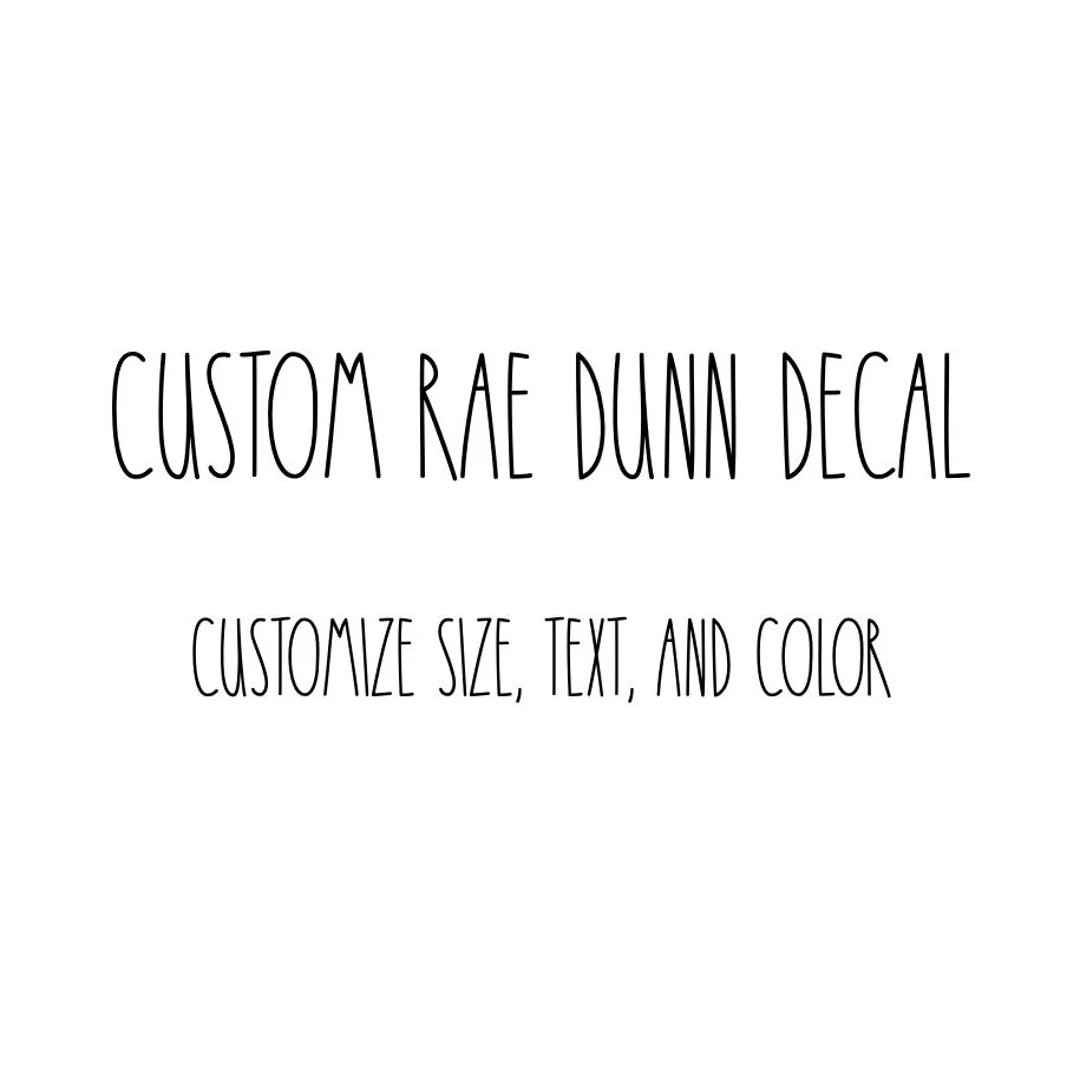 Custom Rae Dunn Vinyl Decal | Custom Decal | Rae Dunn Inspired | Etsy (US)