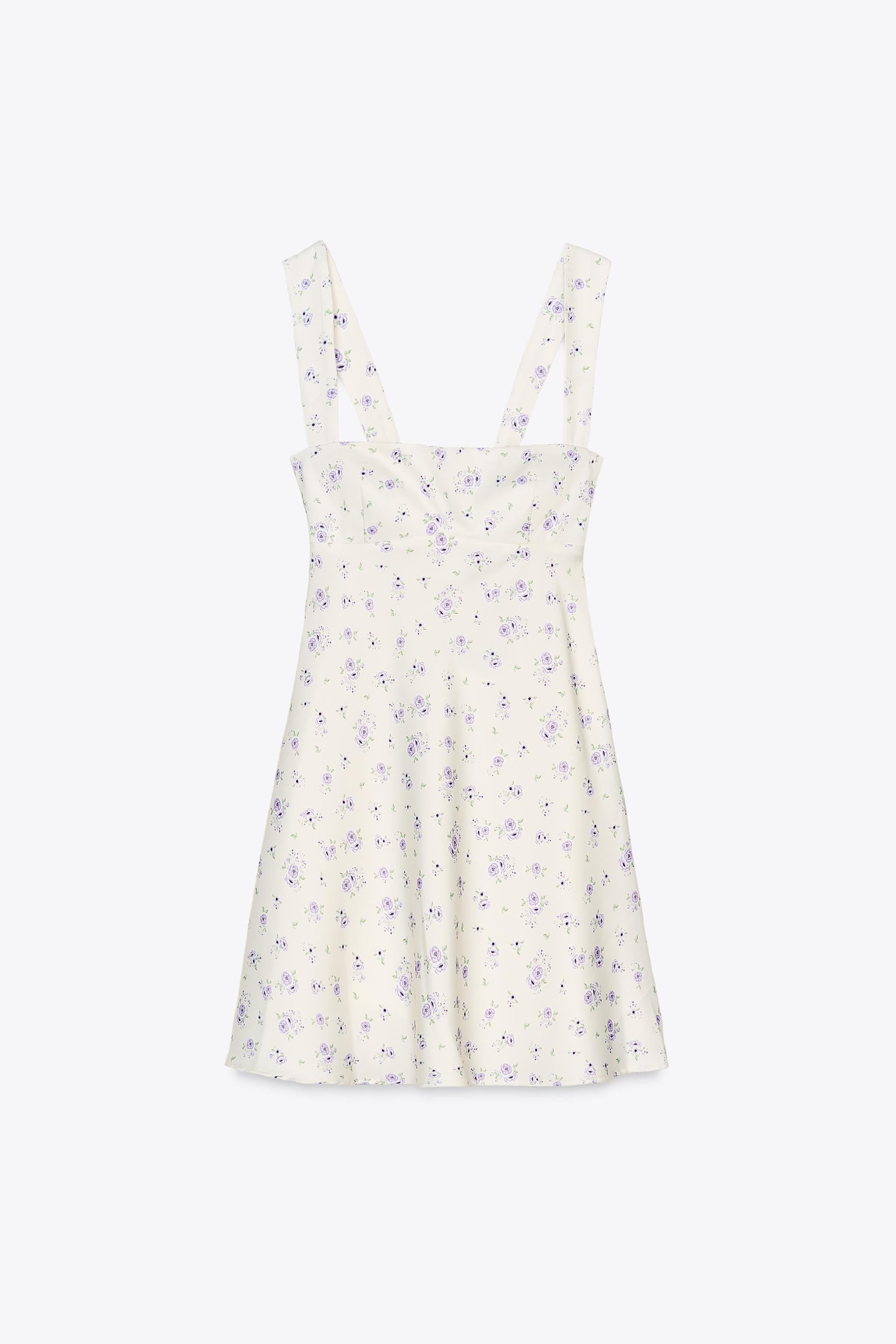 PRINTED SATIN MINI DRESS | Zara US