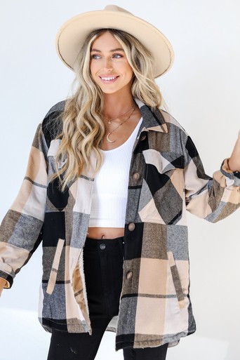 At The Lodge Sherpa Shacket | Dress Up