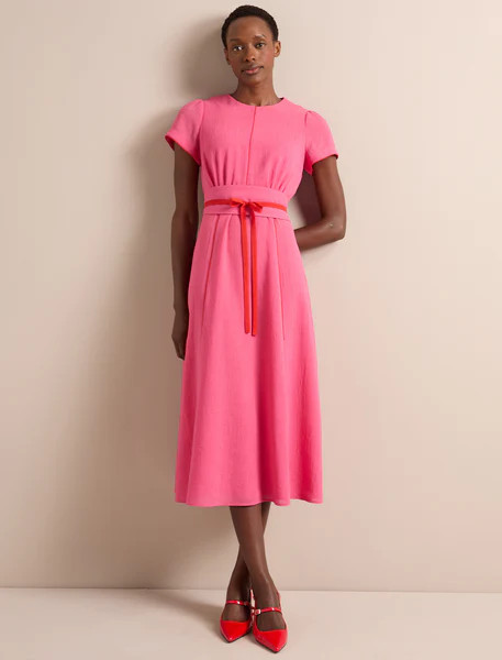 Rosie Techni Voile Maxi Dress - Hot Pink Crimson | Cefinn