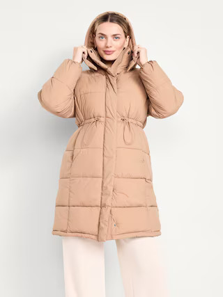 Water-Resistant Quilted Long Puffer Jacket | Old Navy (US)