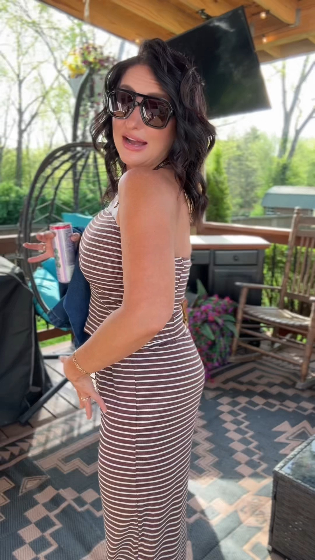Striped two piece set I need all the colors in! How perfect will this be for summer! I do think I’ll order a small in this matching set next time! 

#LTKootd #LTKTravel #LTKU