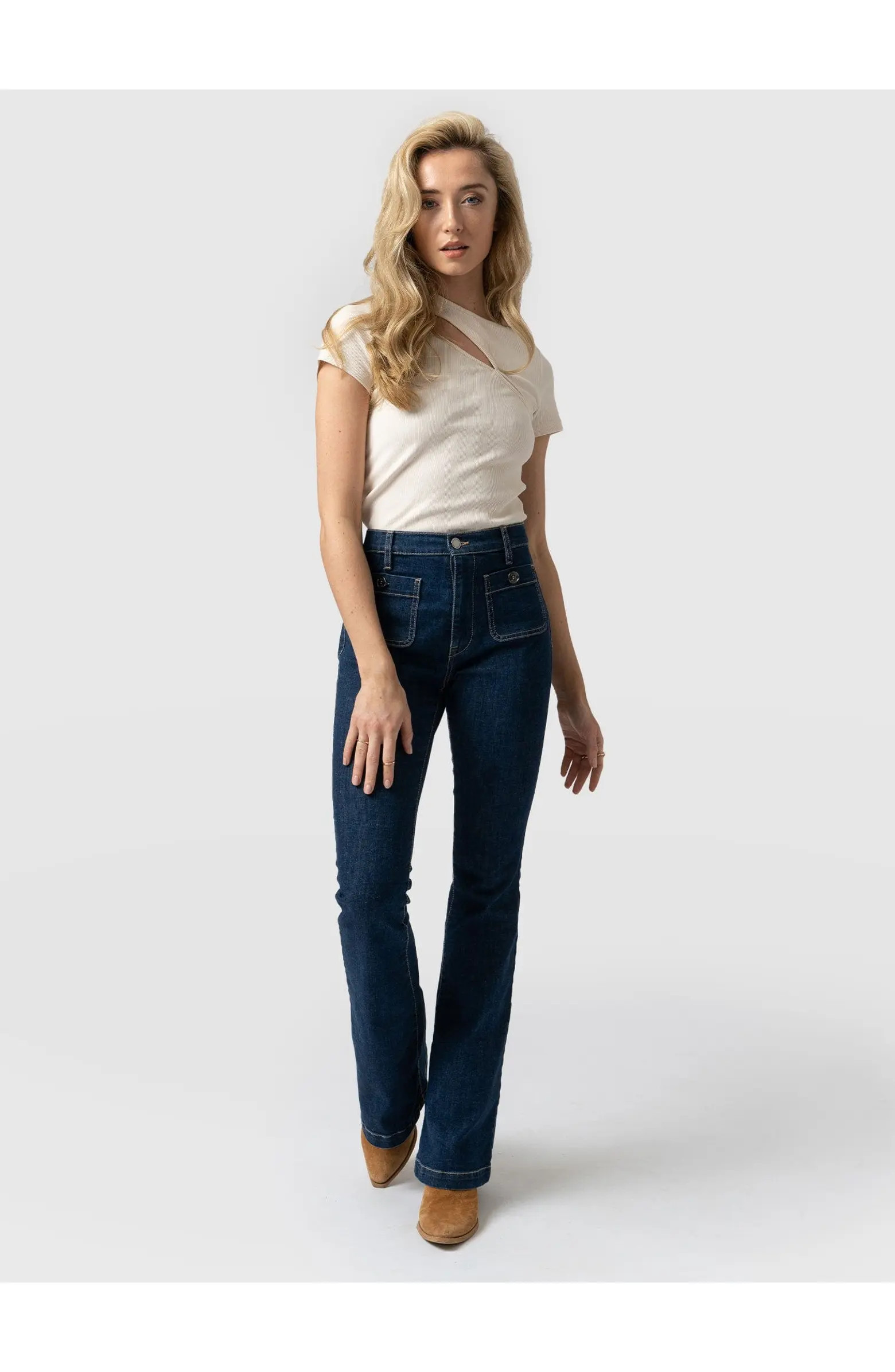 Saint + Sofia Bowie Stretch Flare Jeans | Nordstrom | Nordstrom