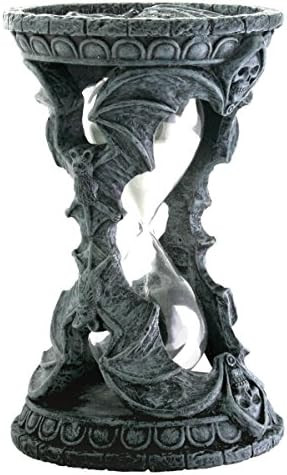Gothic Halloween Skull Bat Sand Timer Decoration Figurine Collectible | Amazon (US)