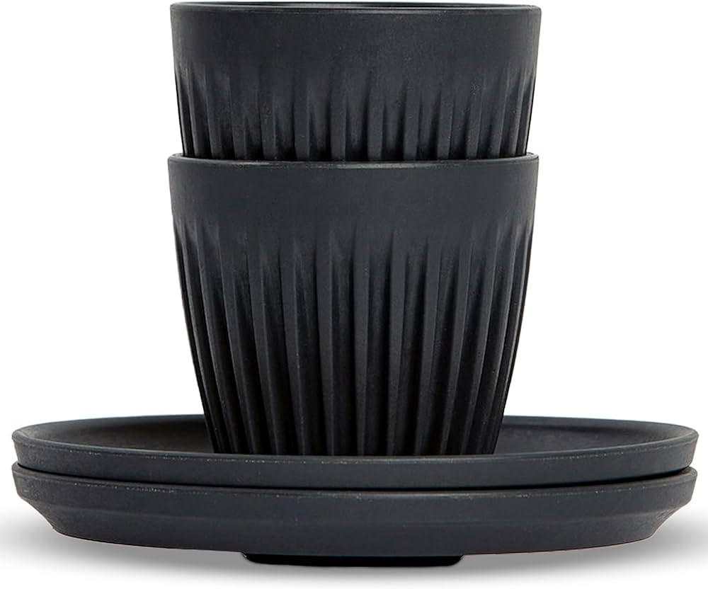 HUSKEE Espresso Cups Set of 2 - Reusable Small Coffee Cups with Unique Fins for Espresso & Macchi... | Amazon (US)