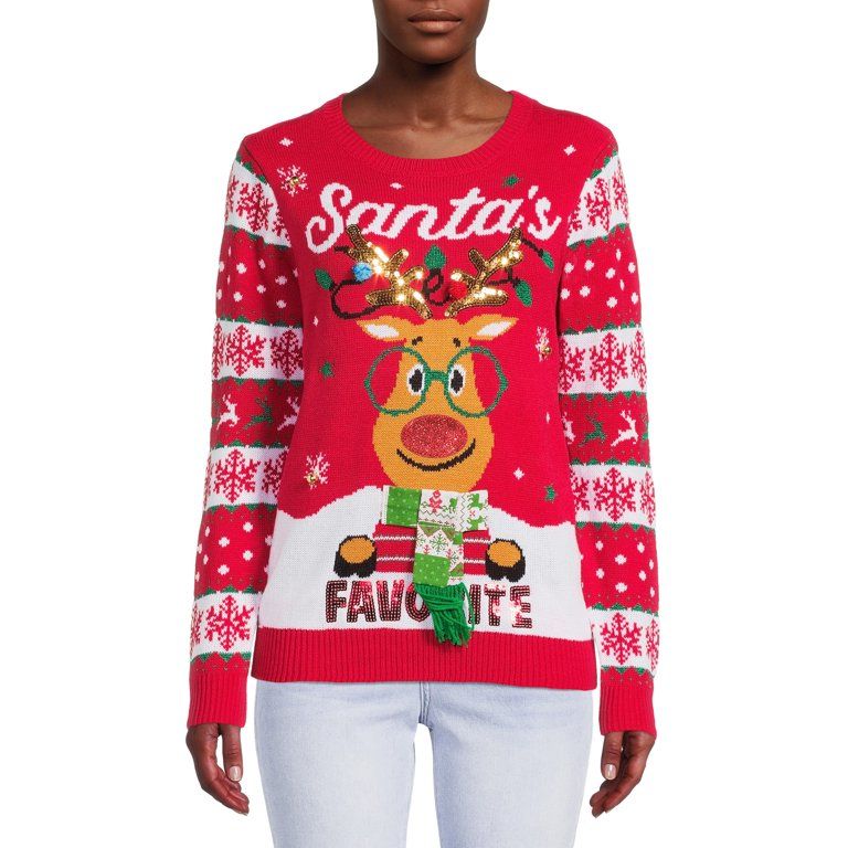 No Boundaries Junior's Christmas Sweater | Walmart (US)