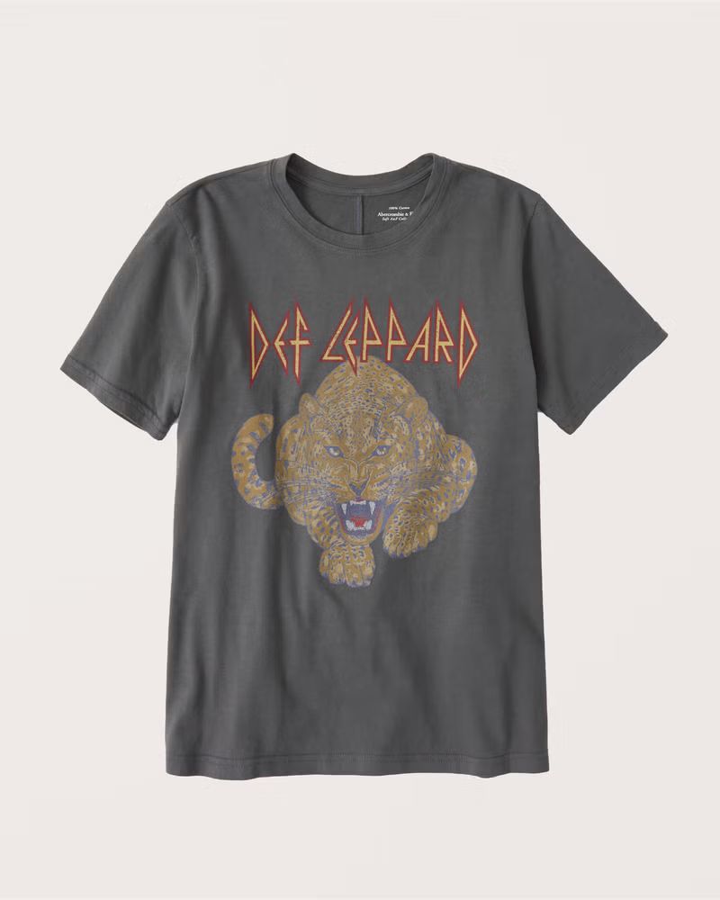 90s Def Leppard Relaxed Band Tee | Abercrombie & Fitch (US)