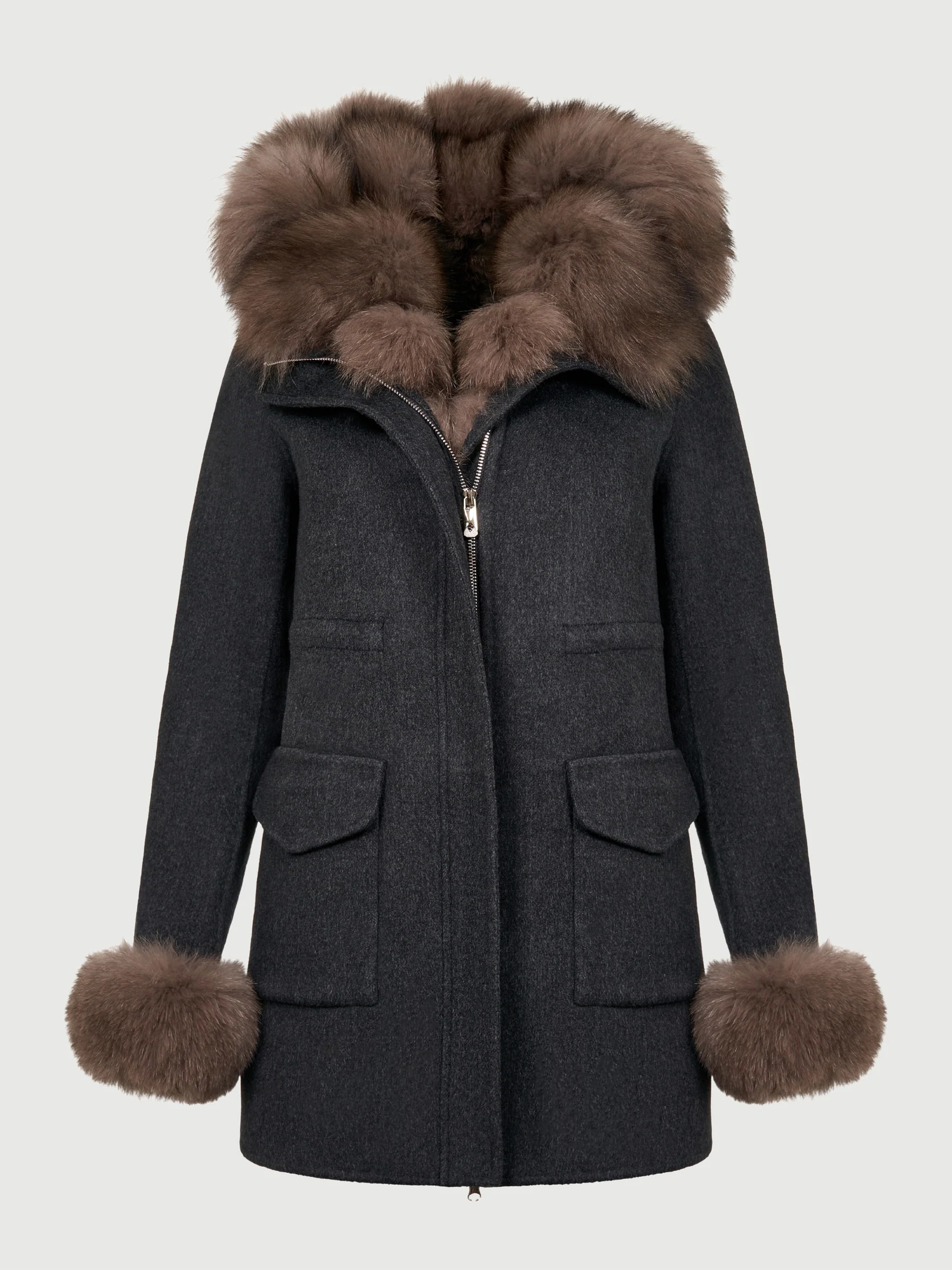 Aspen Reversible Parka & Vest Dark Grey | L.CUPPINI