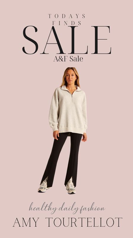 Abercrombie and Fitch in app sale! Love this active look that you can wear both pieces with so many different options! 
Split hem leggings
Flare leggings
Oversized sweatshirt 

#LTKxAF #LTKFind #LTKunder100