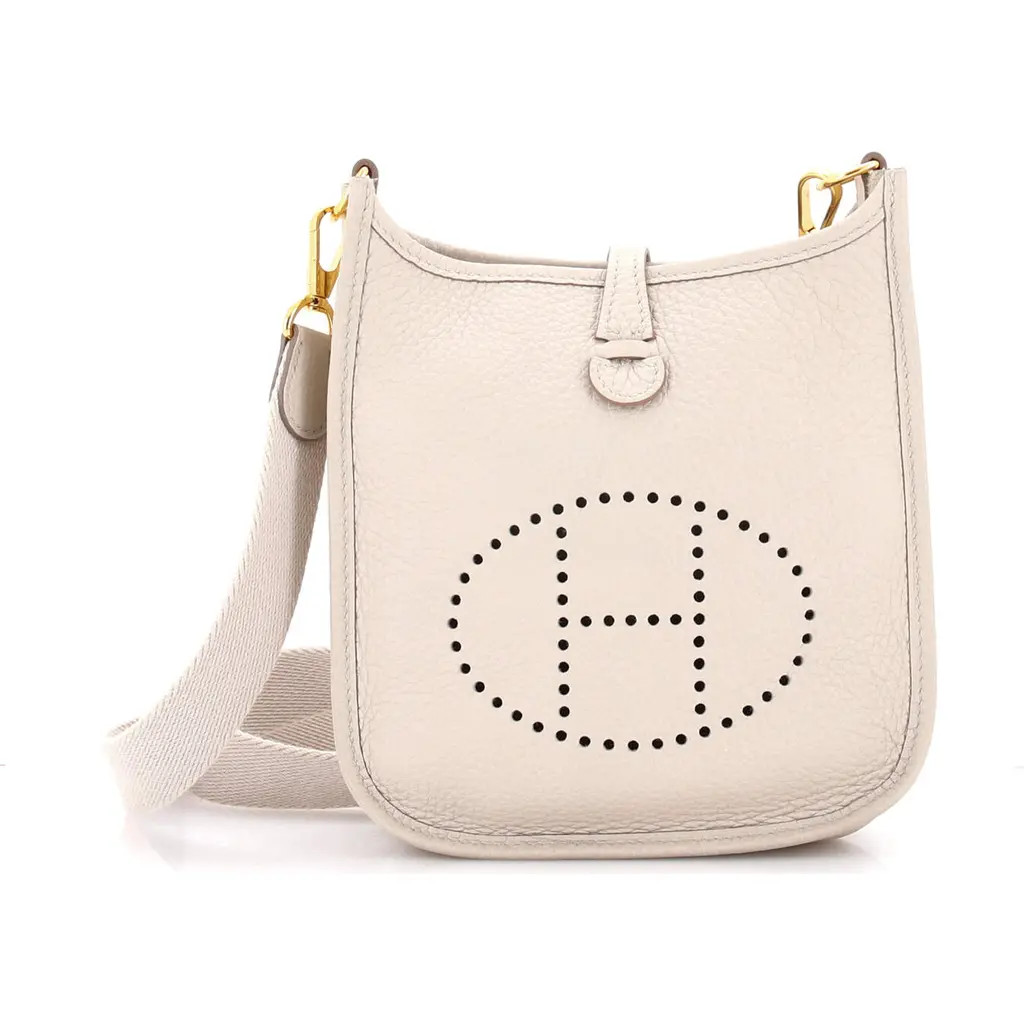 Pre-Owned Hermes Evelyne Bag Gen III Clemence TPM in Beton at Nordstrom, Size X-Small | Nordstrom