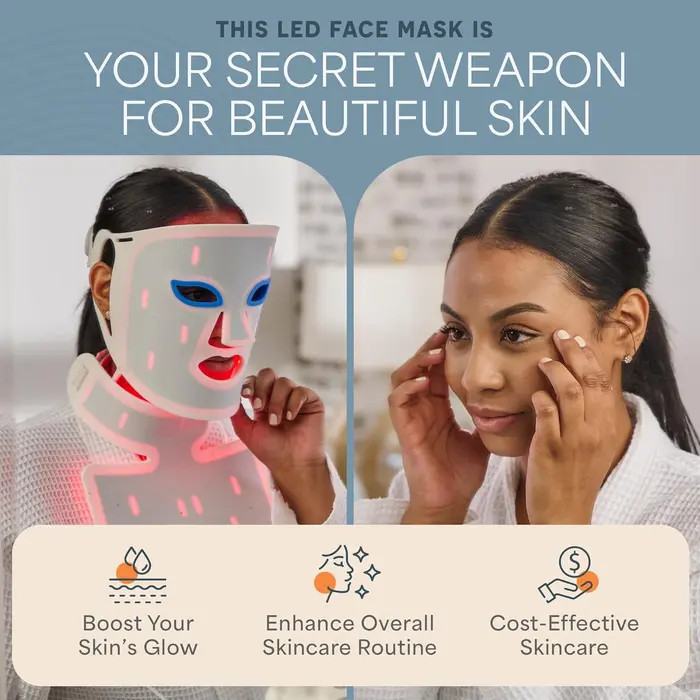 Silicone LED Face Mask Redlight therapy with RBG light Portable LED mask | Nordstrom