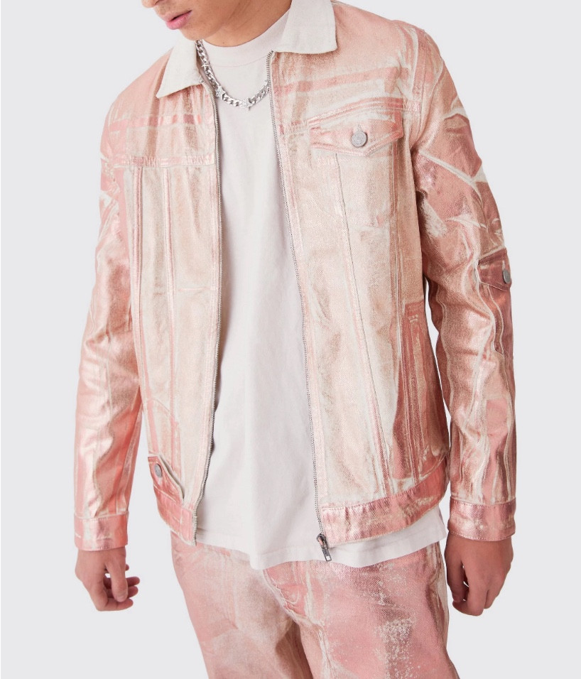 Rose gold waxed denim metallic jean jacket. I love the waxed finish and has a great shine. Great statement piece for $20. I also tagged the matching pants below in related products

#LTKMens #LTKSummerSales #LTKFindsUnder50
