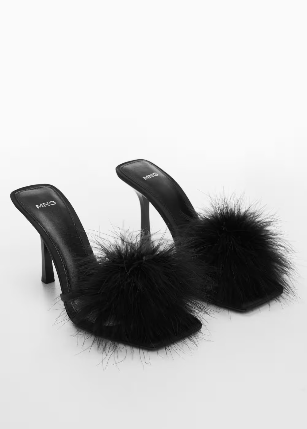 Sandals with feather decoration -  Women | Mango United Kingdom | MANGO (UK)