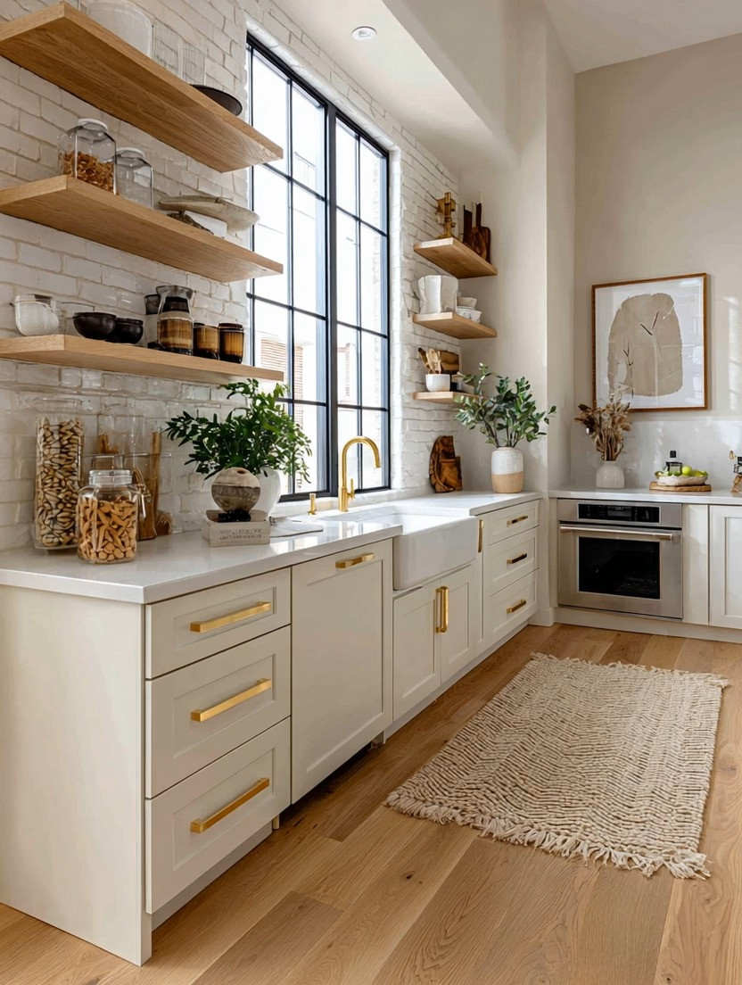 Every kitchen needs floating shelves — especially gorgeous wooden ones.

They instantly open up the space, add warmth, and give your kitchen that curated, designer look. For an extra touch of elegance, pair them with gold hardware. That subtle detail makes all the difference.

Choose from natural wood, dark wood, white, or grey tones depending on your kitchen style. Whether you have a modern marble space or a cozy farmhouse vibe, floating shelves adapt beautifully.

Style them your way:
• Display your favorite coffee mugs and glassware
• Create a mini bar corner
• Stack your most-loved cookbooks
• Add framed dinner memories
• Rotate decor seasonally for a fresh look

Install them professionally — or make it your next DIY project. Either way, they add instant charm, function, and visual space.

Simple upgrade. Major impact.

#KitchenRefresh
#FloatingShelves
#ModernKitchen
#ElegantHome 

 #LTKHome