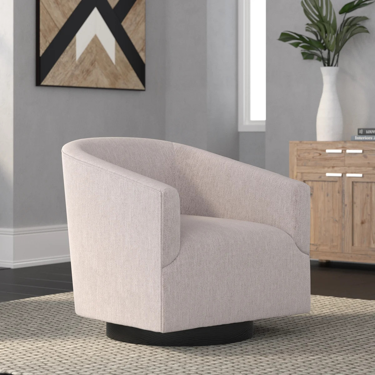 Bevis Upholstered Swivel Accent Chair | Wayfair North America