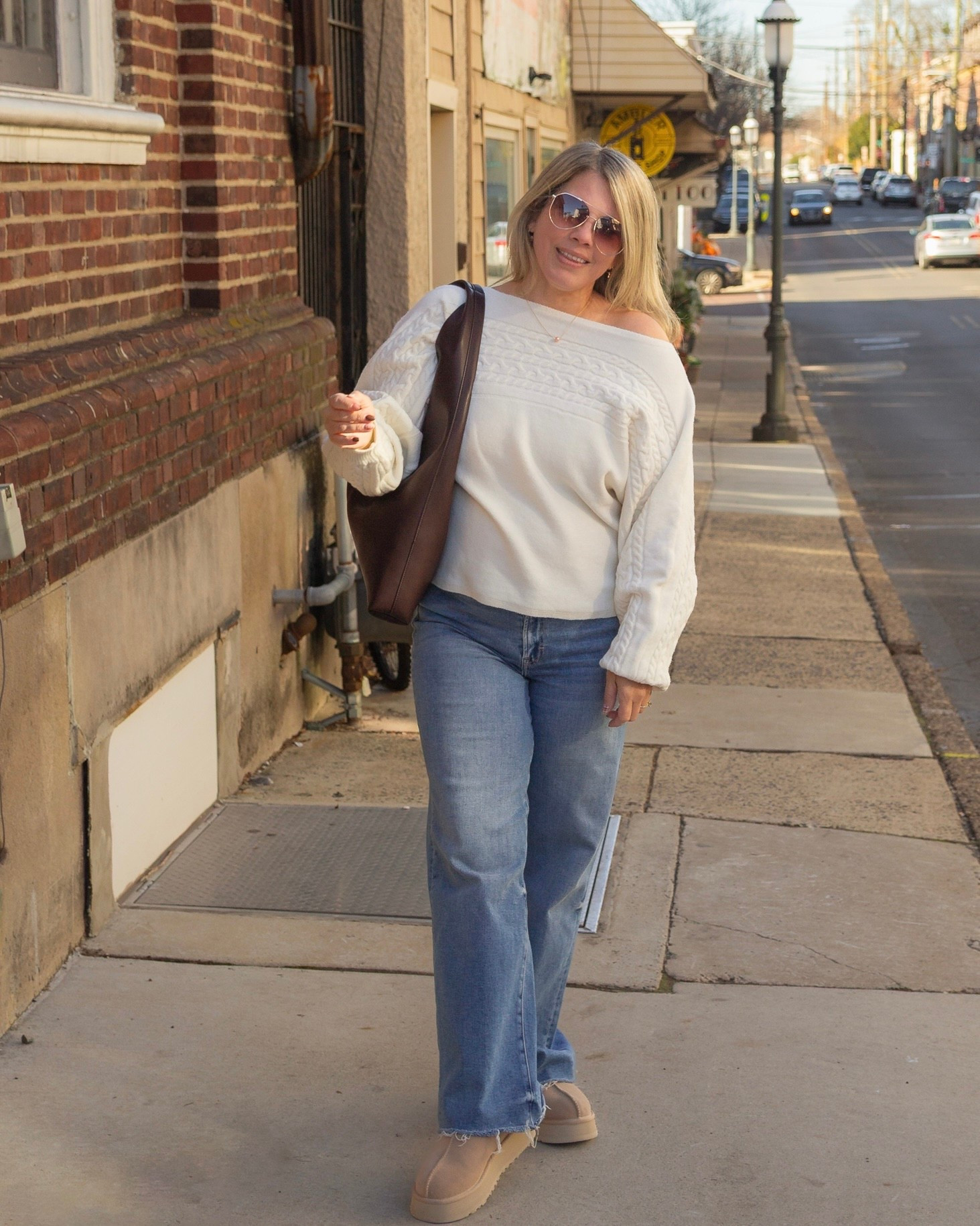 Cozy girl era activated. I couldn’t find the exact bag, but I tagged similar BCBG bags. The quality is superb.

I also tagged an additional pair of VICI jeans that I also have and love that I think would look great with this outfit. If you shop VICI use my code ‘Katherine30’ for a discount.

#LTKFindsUnder100 #LTKSeasonal #LTKootd