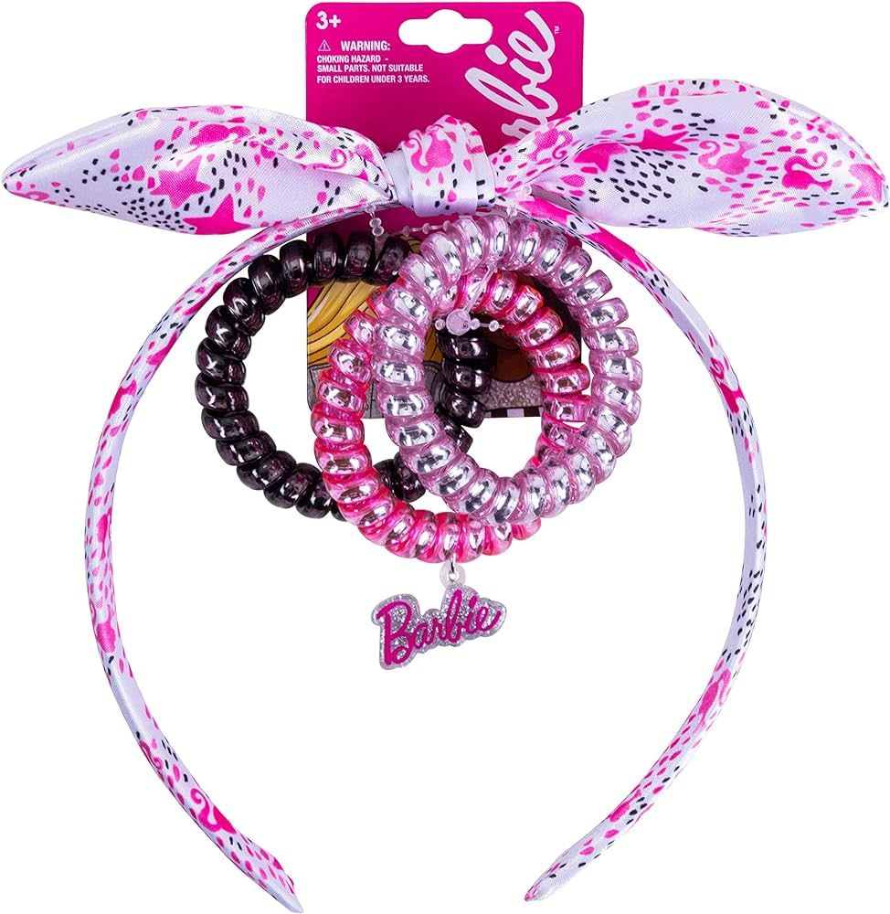 LUV HER Barbie Headbands For Girls| 4pc Barbie Toddler Headband and Hair Ties| Knotted Headband f... | Amazon (US)