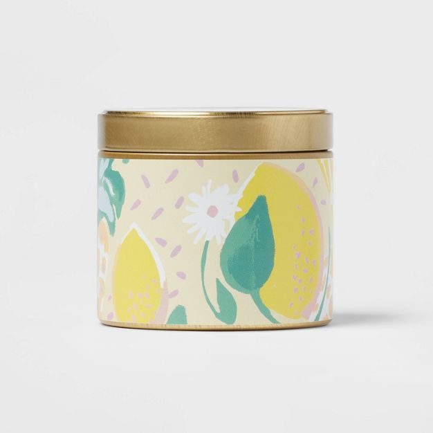 4oz Mini Grab Tin with Patterned Wrap Label Pineapple Lemonade - Opalhouse™ | Target