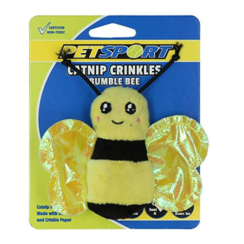 PetSport Catnip Crinkles, Bumble Bee, Medium Sized Cats | Amazon (US)