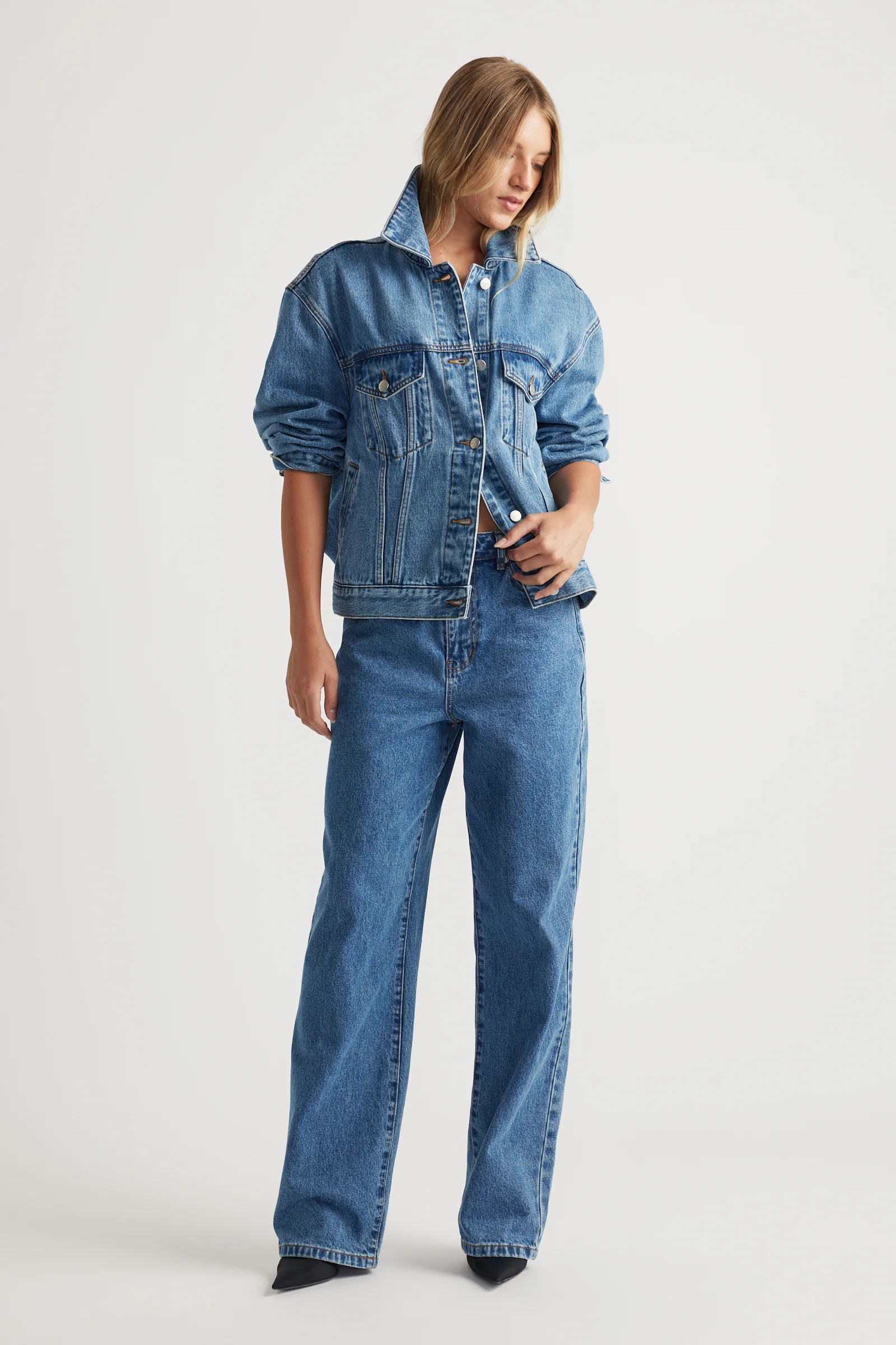 Ariana Straight Leg Jean - Pacific Blue | DECJUBA