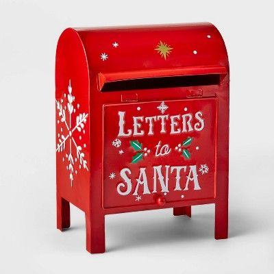 13&#34; &#39;Letters to Santa&#39; Decorative Mailbox Red - Wondershop&#8482; | Target