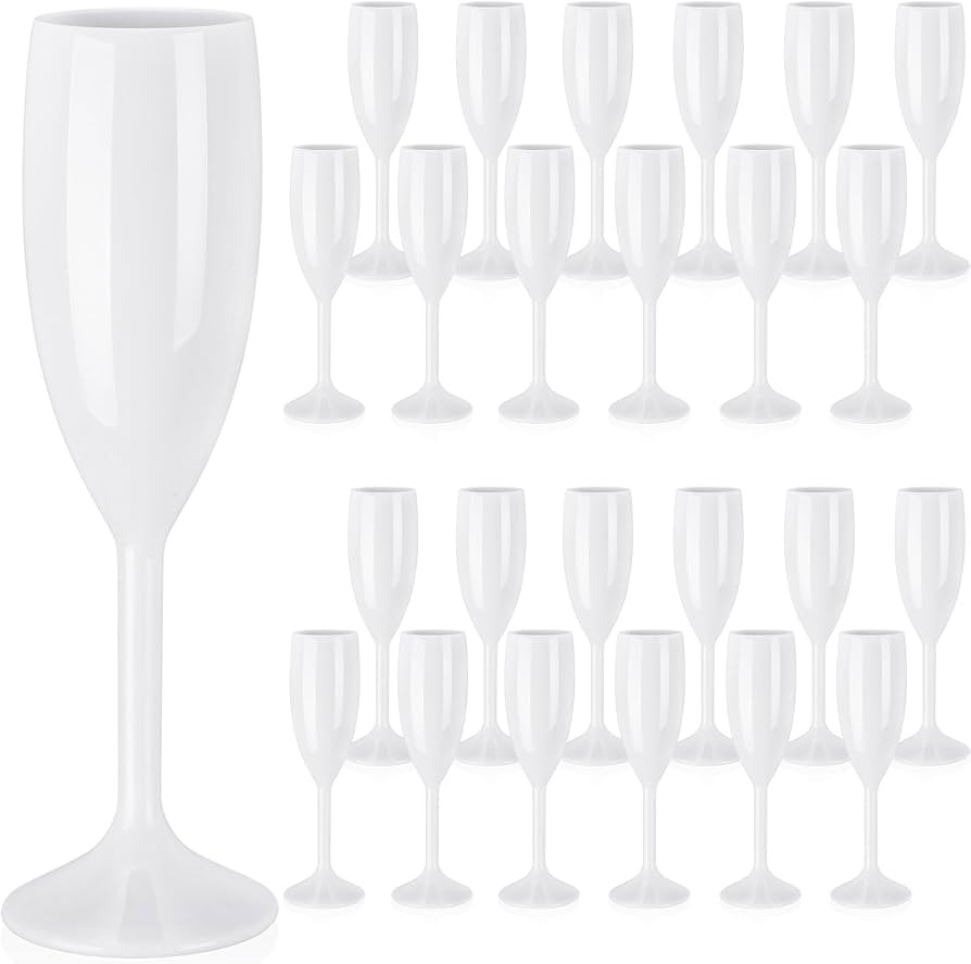 Maxcheck 24 Pcs Champagne Flutes Bulk Acrylic Toasting Drinking Flute Unbreakable Goblet Champagn... | Amazon (US)