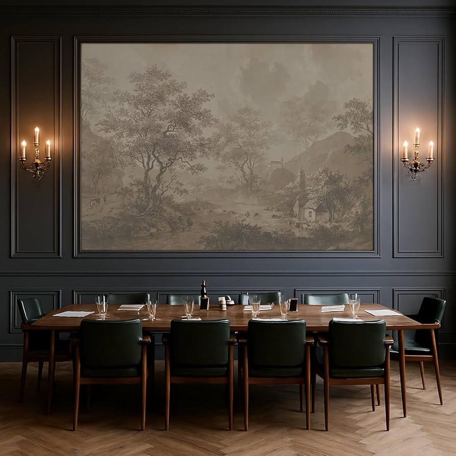 MUDECOR Wall Mural Classic Landscape with Trees and River Removable Self-Adhesive Wallpaper Wall ... | Amazon (US)