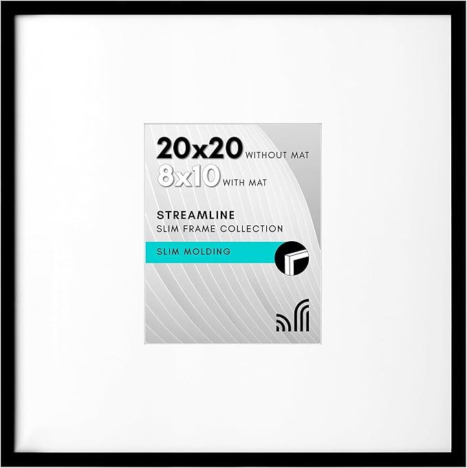 Americanflat 20x20 Picture Frame with Polished Plexiglass - Use as 8x10 Frame with Mat or Display... | Amazon (US)