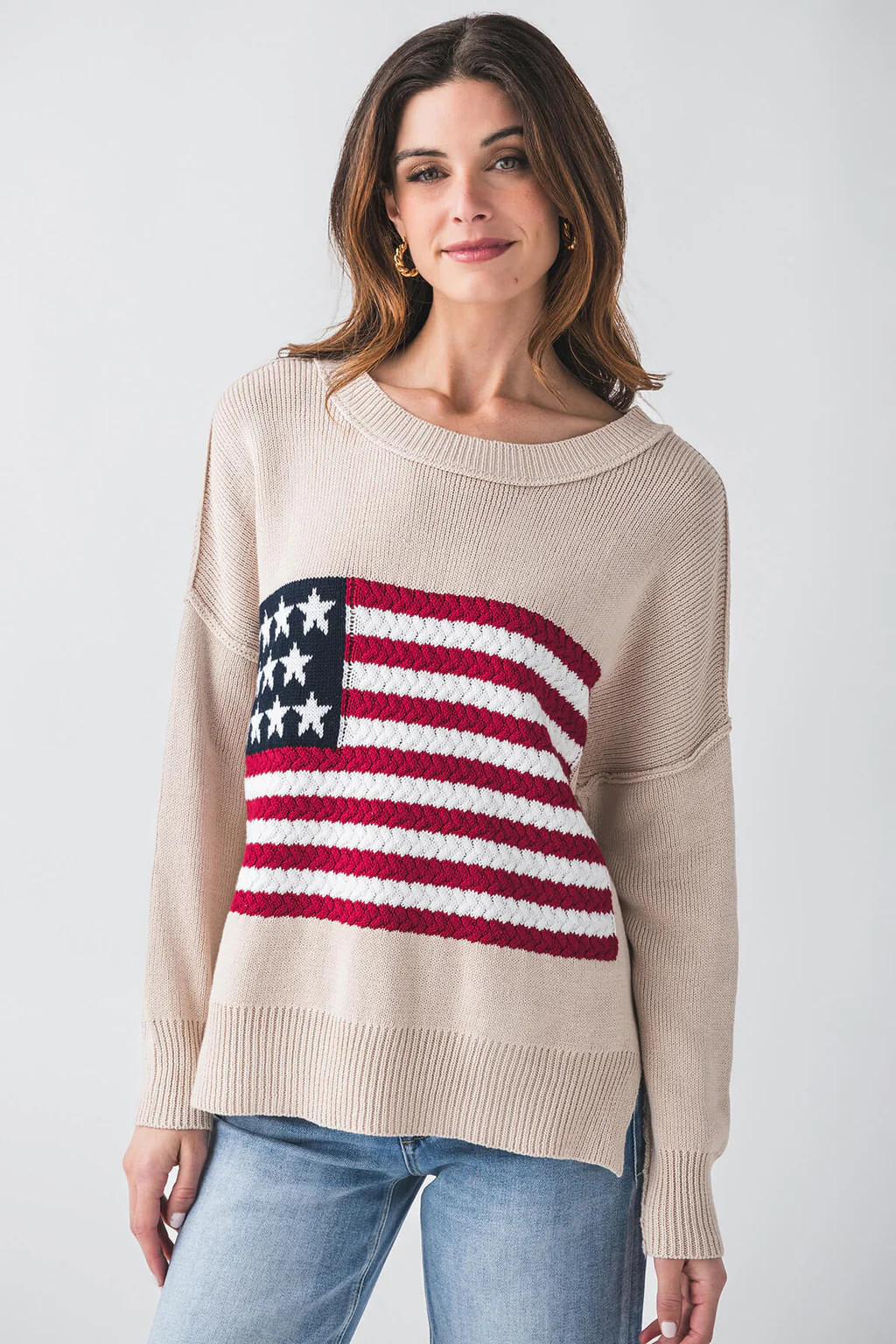 Miracle Crochet Flag Knit Sweater | Social Threads
