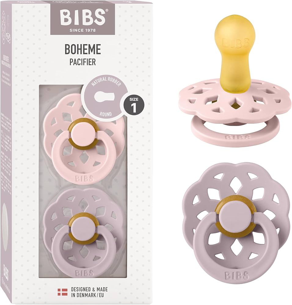 BIBS Pacifiers - Boheme Collection | BPA-Free Baby Pacifier | Made in Denmark | Set of 2 Blossom/... | Amazon (US)
