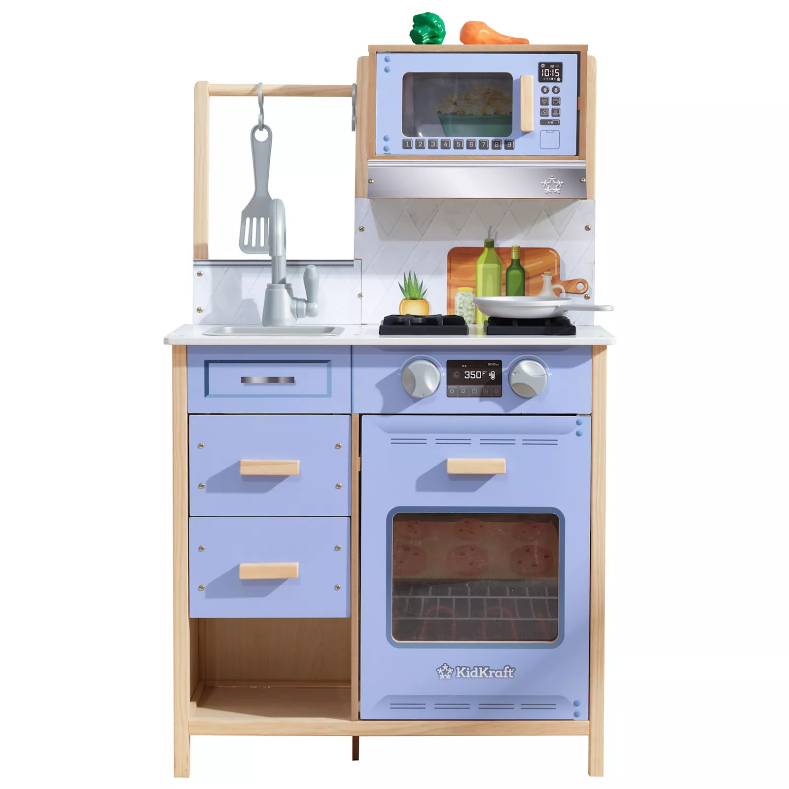 KidKraft Cheerful Chef Blue Wooden Play Kitchen & 5 Accessories, Multi | Kohl's