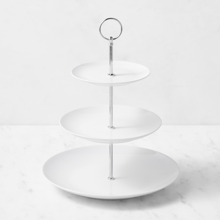 Pillivuyt Coupe Porcelain 3-Tiered Stand | Williams-Sonoma