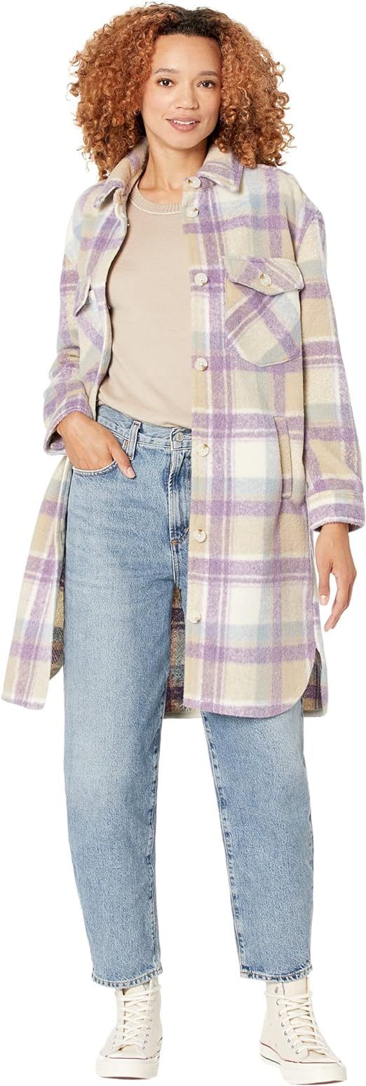 [BLANKNYC] Womens Long Plaid Shacket, Stylish Jacket & Trendy Coat | Amazon (US)