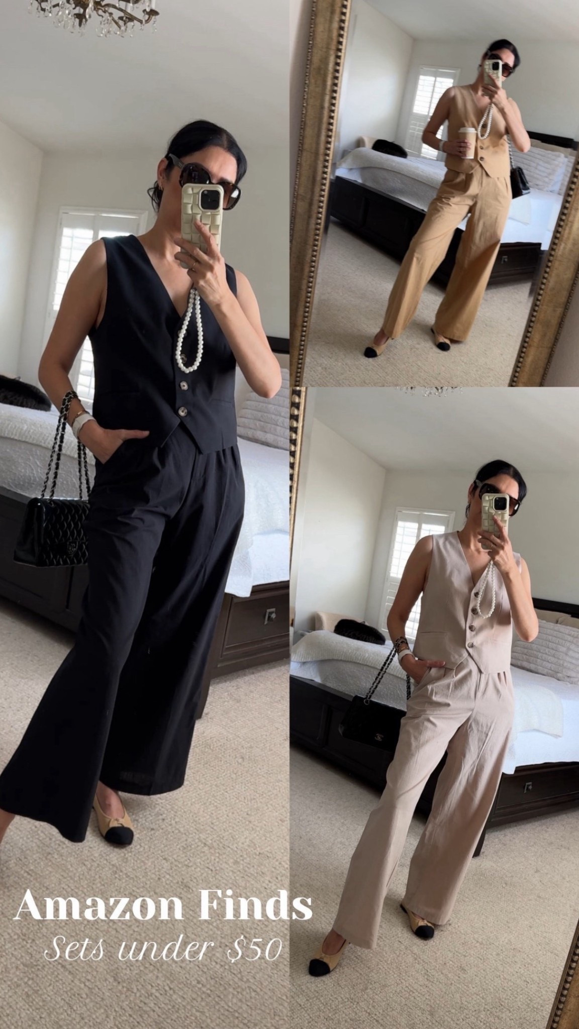 Amazon finds. Pants and vest set- wearing size S

Hi! Here are my body measurements for your reference:
Bra: 32C (81 cm)
Waist:26" (66 cm)
Hips: 38" (96.5 cm)
Height: 5'7" (170 cm)

#LTKStyleTip 