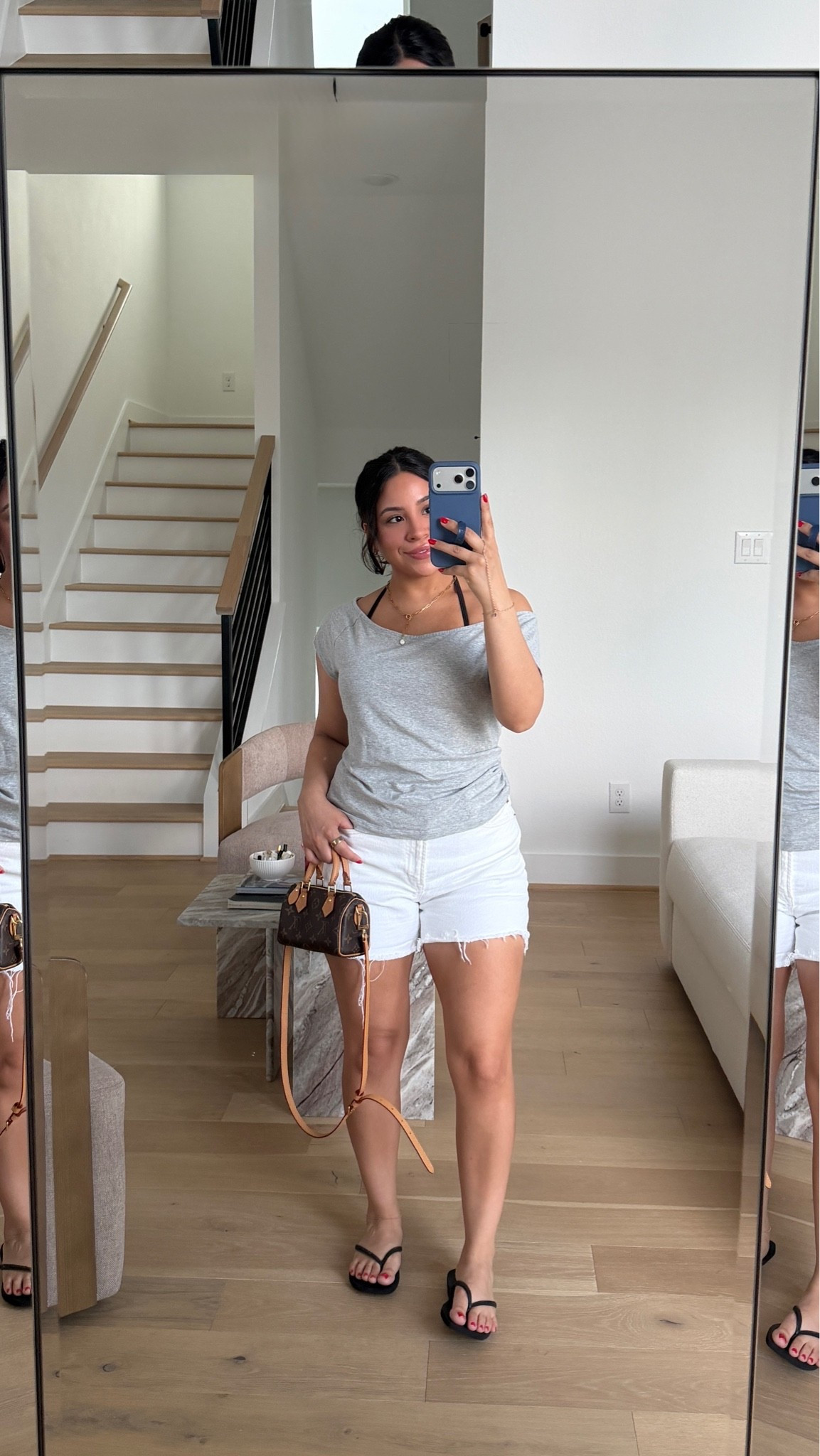 Top: large 
Bathing suit top: small
Shorts: 28 
Flip flops: 6 
Nano speedy

#LTKootd #LTKSeasonal #LTKdayinmylife