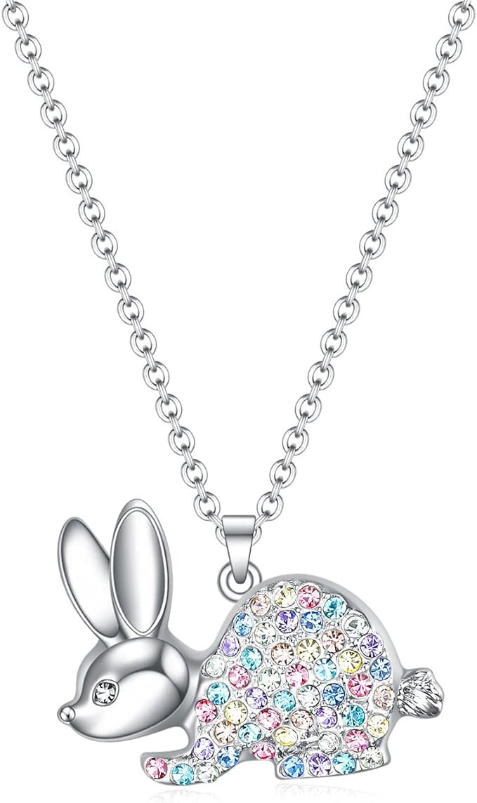 Rainbow Animal Necklace Gifts for Girls,Mermaid Unicorn Dinosaur Cat Horse Elephant Pendant Jewel... | Amazon (US)