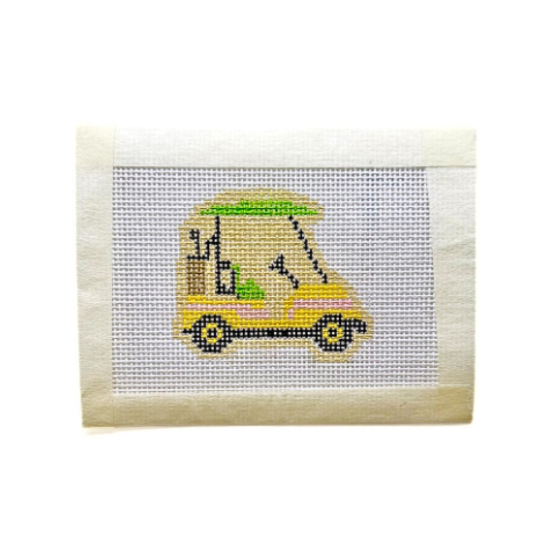 Mini Golf Cart Needlepoint Canvas - 18 Mesh - Hand Painted Physical Chart - Golf Cart - Etsy | Etsy (Global)