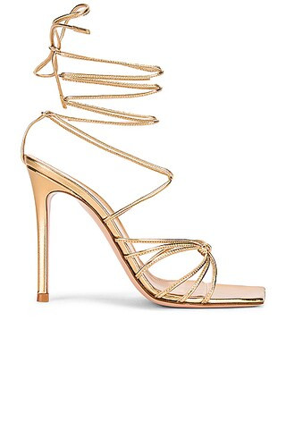 Gianvito Rossi Nappa Silk Strappy Heels in Mekong | FWRD | FWRD 
