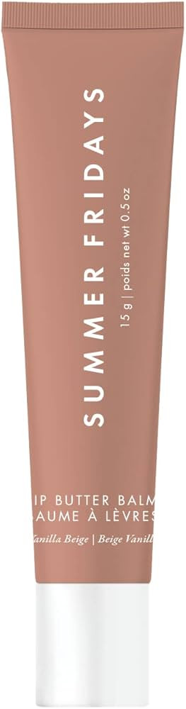 Summer Fridays Lip Butter Balm - Hydrating Lip Mask - Shea Butter, Vegan - Vanilla Beige - 0.5 Oz | Amazon (US)