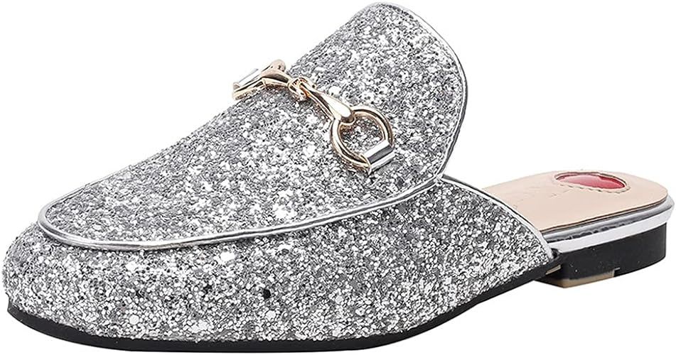 Arqa Mules for Women Comfort Slip On Leather Flats Closed Pointed Toe Slides with Metal Decoratio... | Amazon (US)