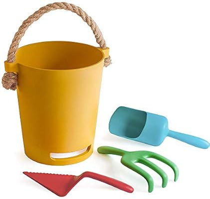 Eco Beach Toy Set for Toddlers & Kids | Biodegradable Natural Bamboo Fiber Sand Toys | Non Plasti... | Amazon (US)