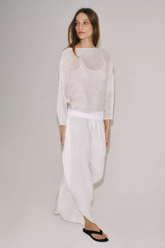 KNIT JUMPER WITH WIDE SLEEVES | Zara UK