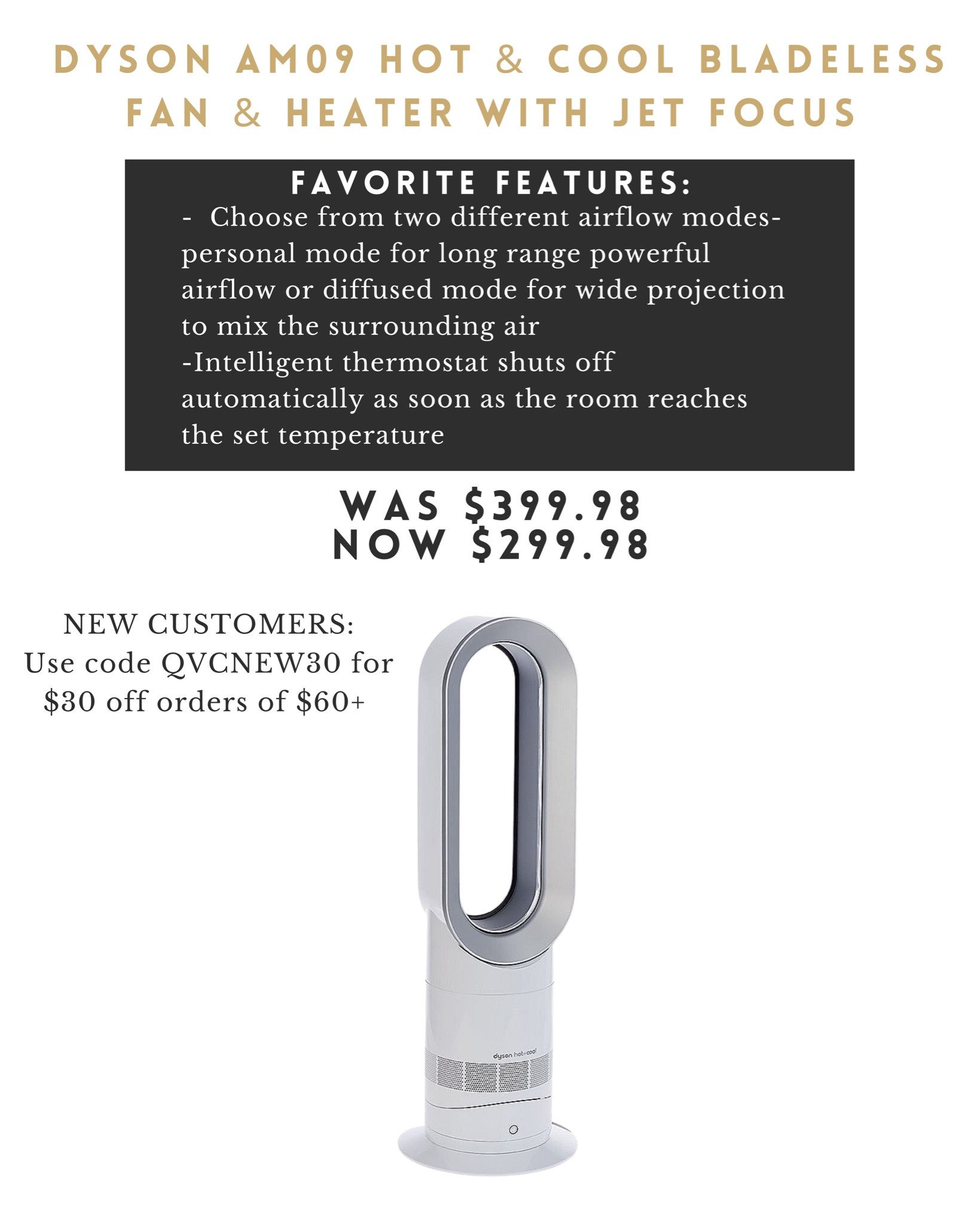 I’m so excited that my Dyson AM09 Hot & Cool Bladeless Fan is on sale at @QVC ! #LoveQVC #ad 

#LTKSeasonal #LTKsalealert #LTKhome