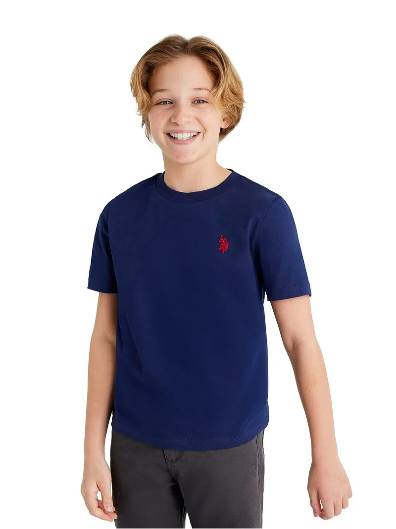 U.S. Polo Assn. Boys Crewneck T-shirt, Sizes 4-18 | Walmart (US)