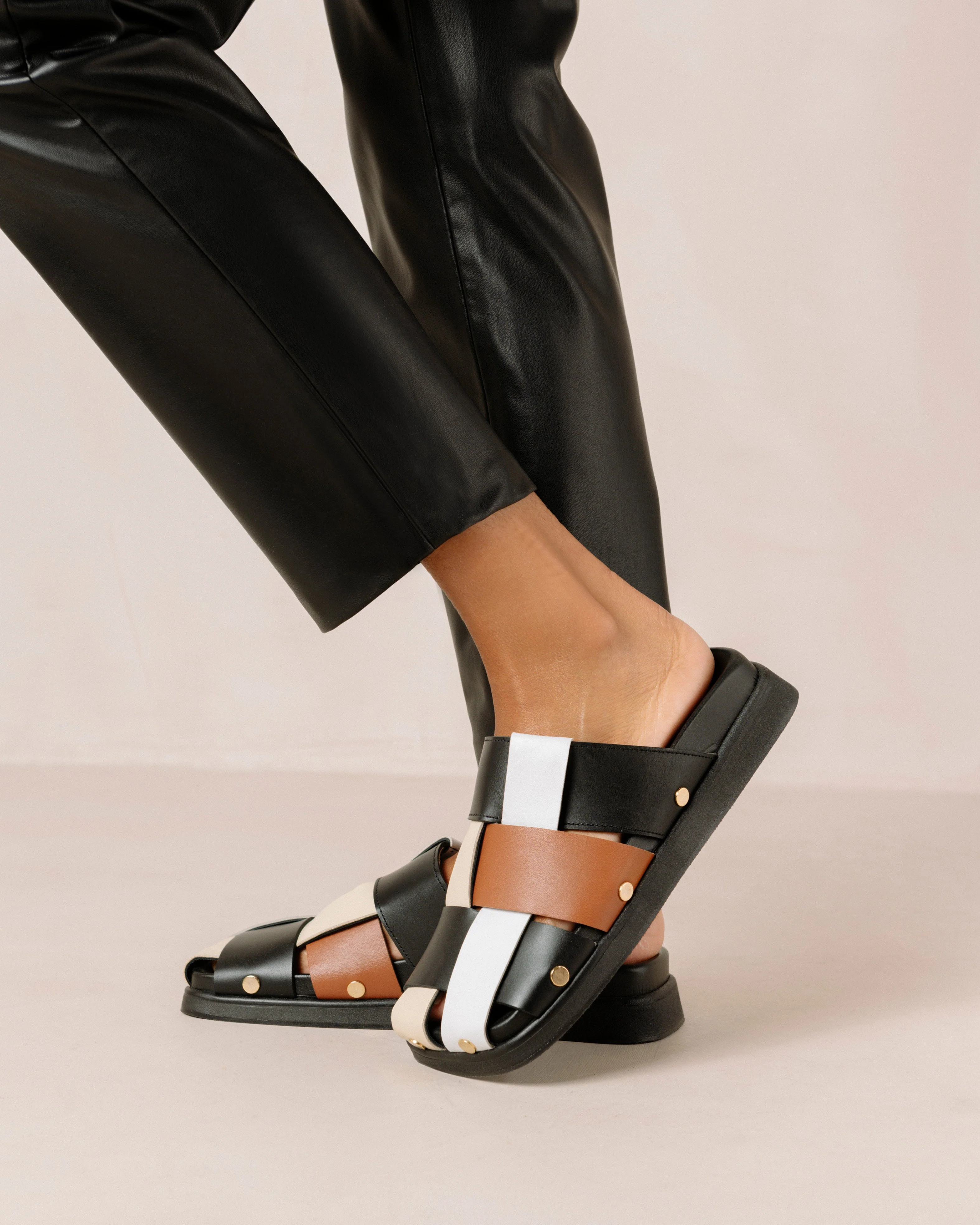 Stuart - Multicolor Leather Mules | ALOHAS | Alohas FR