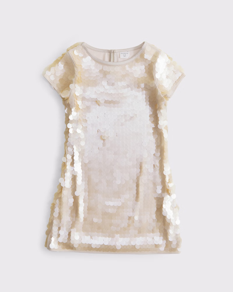 girls short-sleeve satin embellished mini dress | girls dresses & rompers | Abercrombie.com | Abercrombie & Fitch (US)