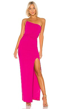 Nookie Lust One Shoulder Gown in Neon Pink from Revolve.com | Revolve Clothing (Global)