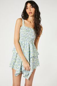 Floral Smocked Tiered Mini Dress | Forever 21 (US)