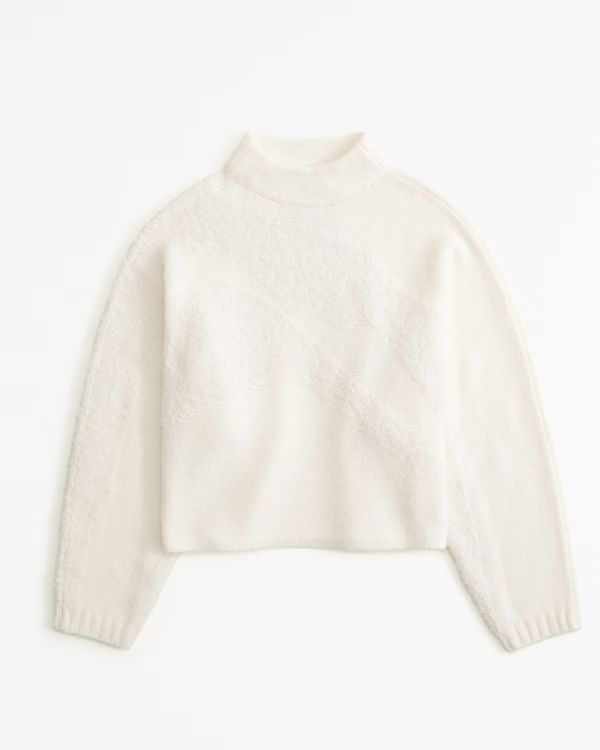 Women's Intarsia Mockneck Dolman Sweater | Women's Tops | Abercrombie.com | Abercrombie & Fitch (US)